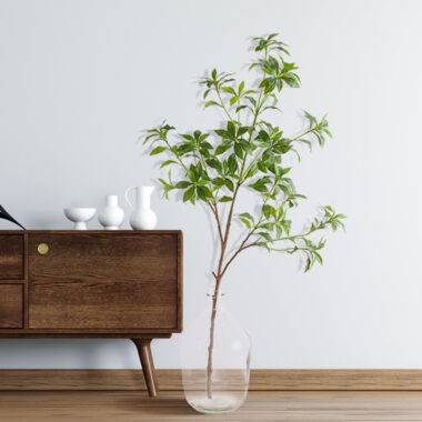 Japanese Artificial Pieris Tree with Green Leaves for Home Decor