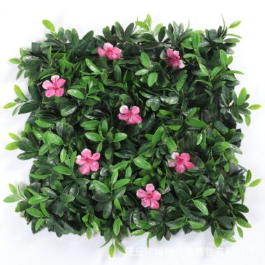Artificial plants vertical green wall with faux flowers for indoor decor