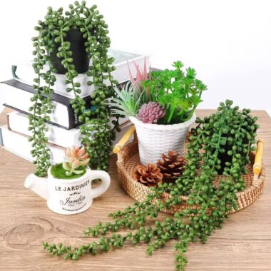 Artificial Tears of Joy Succulent Wall Hanging, Plastic Vines for Home Decor
