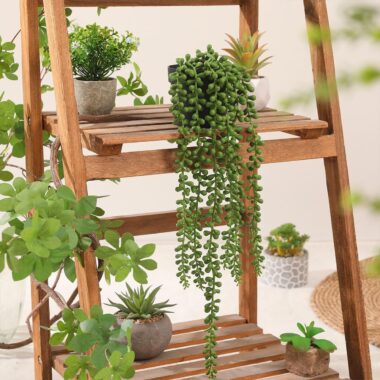 Artificial Tears of Joy Succulent Wall Hanging, Plastic Vines for Home Decor