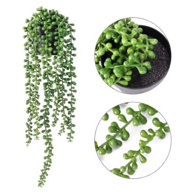 Artificial Tears of Joy Succulent Wall Hanging, Plastic Vines for Home Decor