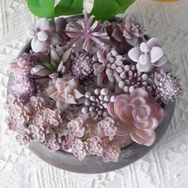  Custom Teddy Bear Plush Toy with Artificial Succulents and Logo