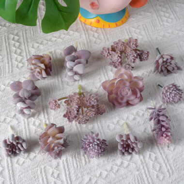  Custom Teddy Bear Plush Toy with Artificial Succulents and Logo