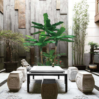 High Simulation Artificial Banana Tree Indoor Potted Decoration