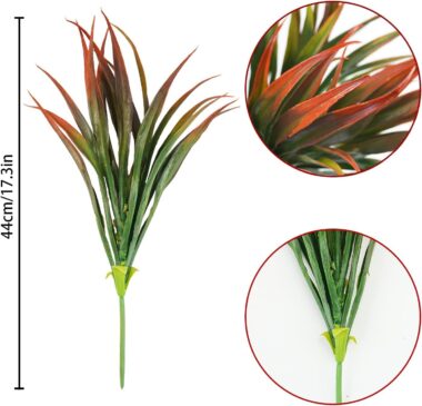 Outdoor Artificial Hanging Spider Plant Bundle with Sword Leaves